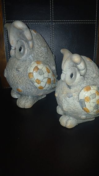 Figure decorative di gufi (2 unità)