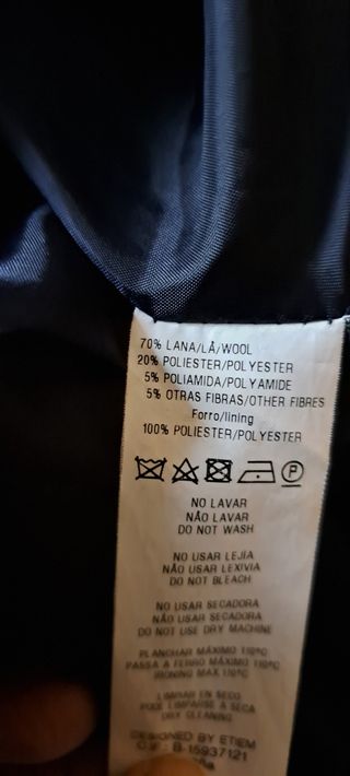 Abrigo ETIEM mujer de calidad 70% lana