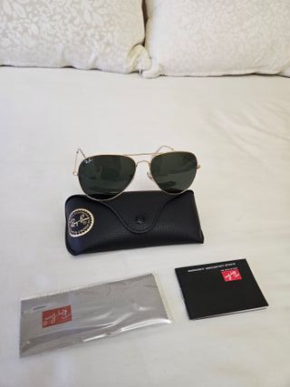 Gafas de sol Ray-Ban Aviator Doradas filtro verde