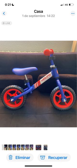 Bicicleta Molto Minibike Azul y Roja