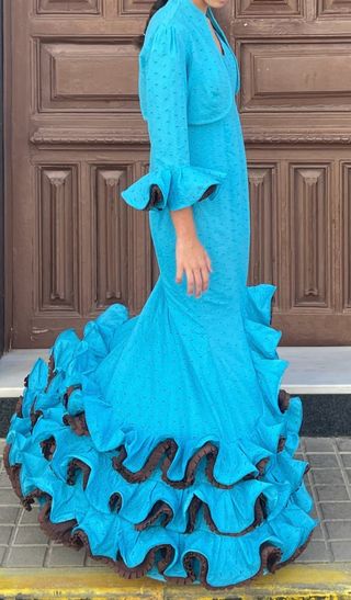 Traje de flamenca con torerita a juego T 36-38