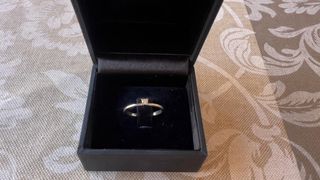 Anillo solitario oro blanco y diamante