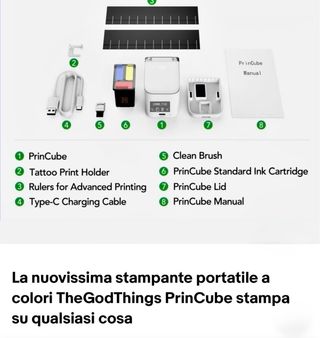 PrinCube Stampante Mobile Colore Portatile 