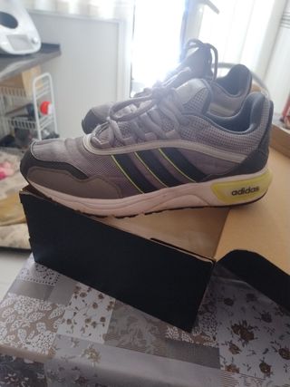 Zapatillas Adidas 9TIS Runner Gris/Verde Talla 42