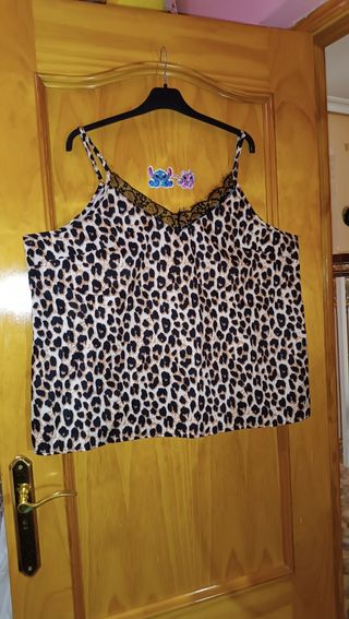 Lencera Leopardo con Encaje Negro