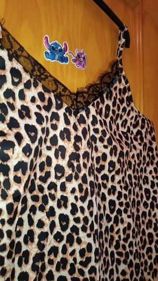 Lencera Leopardo con Encaje Negro