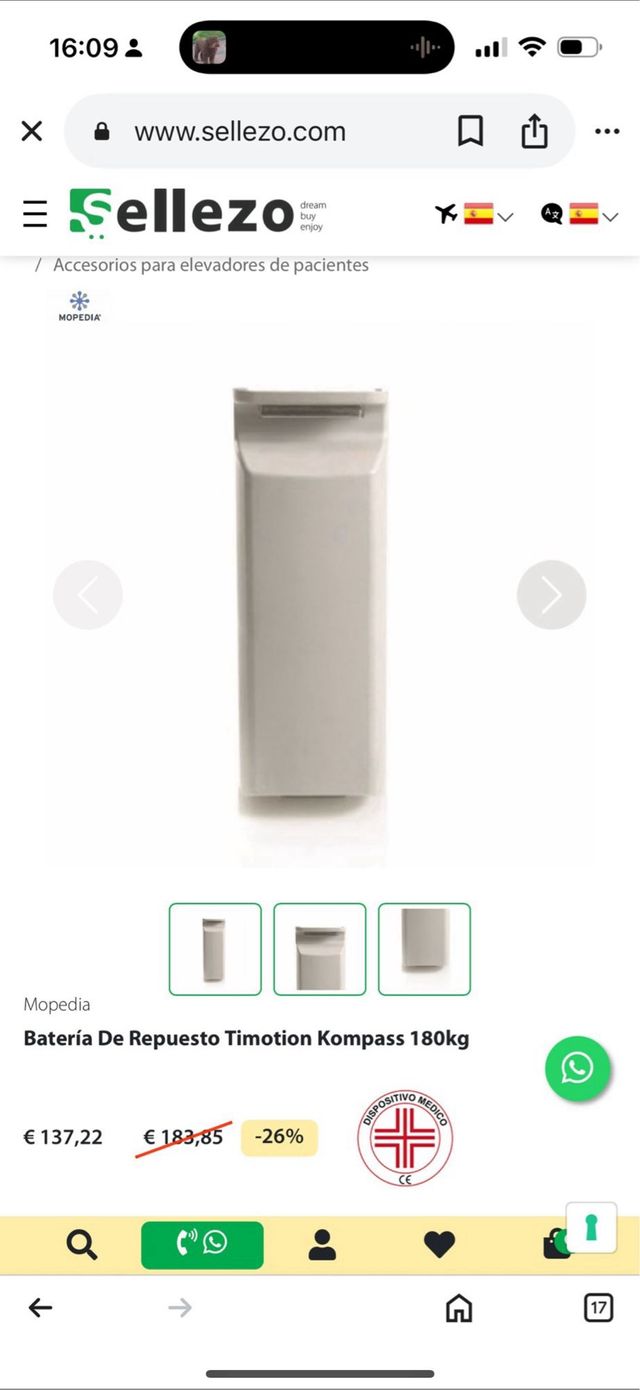 grúa de bipedestación con arnés