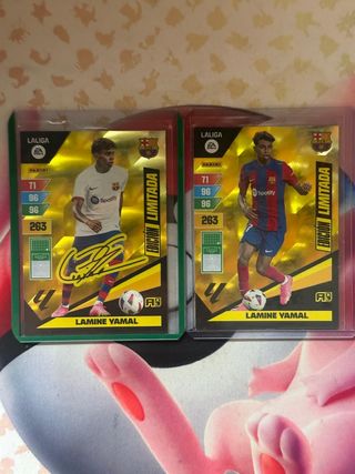2 cartas Lamine Yamal edición limitada Adrenalyn