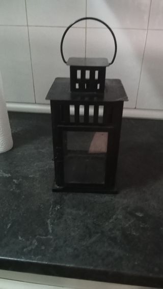 Farol porta velas 25 cm para exterior o interior