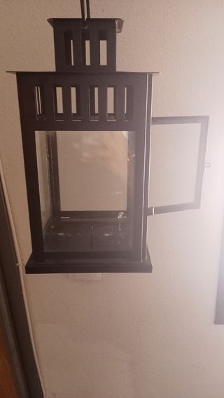 Farol porta velas 25 cm para exterior o interior