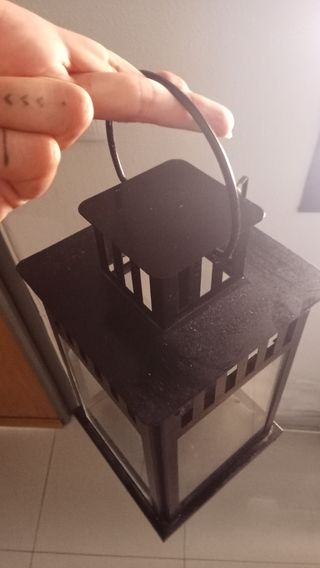 Farol porta velas 25 cm para exterior o interior