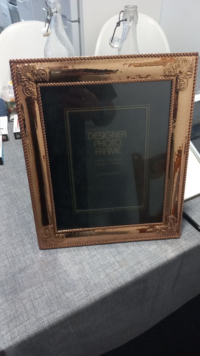 Marco de fotos cobre y cristal