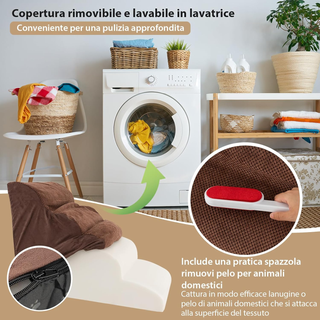 Rampa per Cani in Schiuma a 4 Livelli, Scale Antis