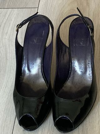 Zapatos charol negros talla 37