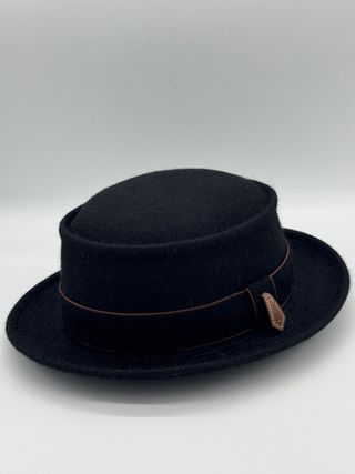 Sombrero Hermes Negro Marrón