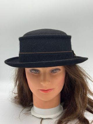 Sombrero Hermes Negro Marrón