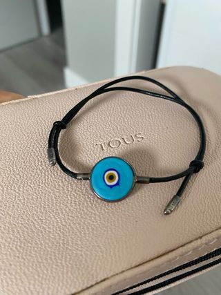 Pulsera Tous cuero y plata 