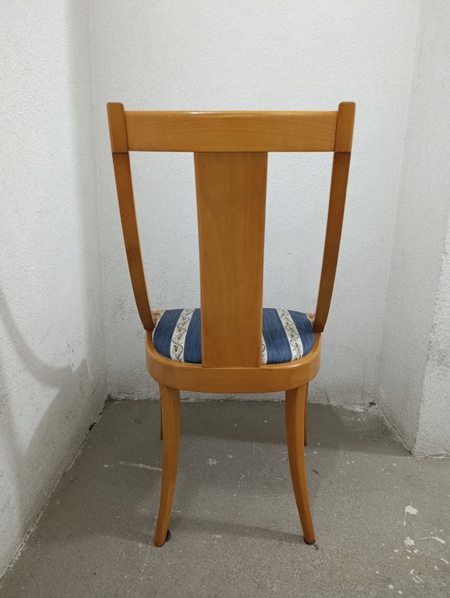 6 Sillas Tapizadas Madera y Tela.Perfecto estado.