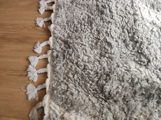 Alfombra geométrica gris 200x135