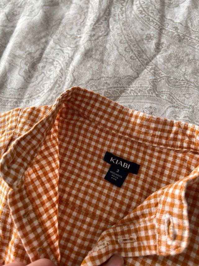 Camisa bebé KIABI cuadros 3 meses. NUEVA!