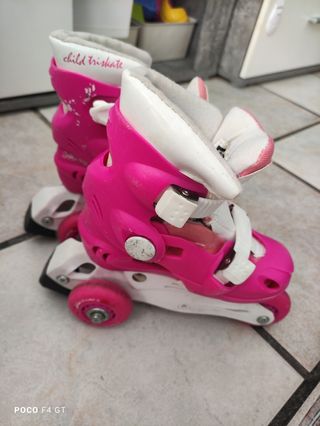 Patines infantiles rosas ajustables