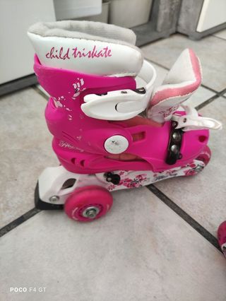 Patines infantiles rosas ajustables