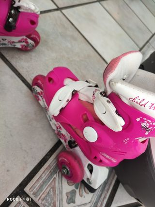 Patines infantiles rosas ajustables