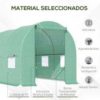 Invernadero de Túnel 445x190x200cm SOLO ESTRUCTURA