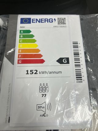 Vinoteca Haier 77 botellas