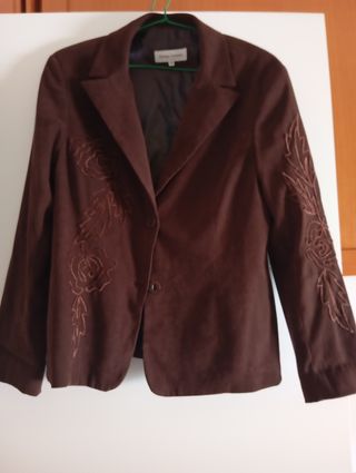 Chaqueta de antelina Hermes bordada