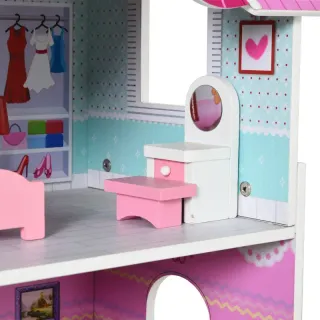 Casa de Muñecas de Madera  86x30x87 cm 