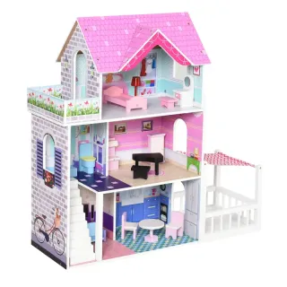 Casa de Muñecas de Madera  86x30x87 cm 