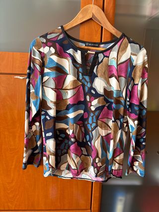 Blusa Vie Nocturne Talla L Estampado Multicolor