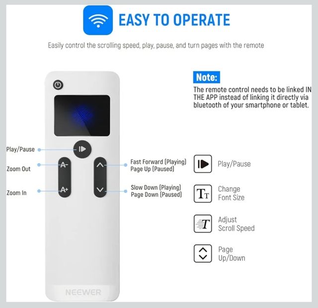 Teleprompter Neewer X14 con Control Remoto RT-110