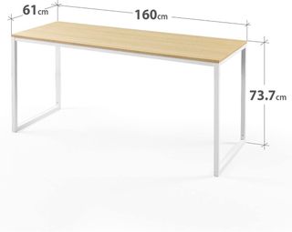 Mesa de oficina madera y metal 160x61x73.7cm