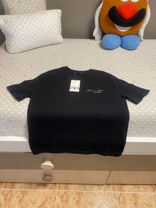Camiseta Zara Negra Talla S