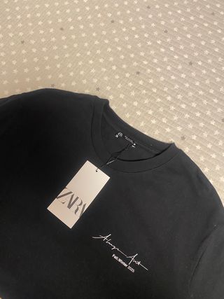Camiseta Zara Negra Talla S