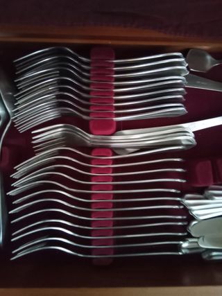 Conjunto de talheres 123 peças Em aço inoxidável