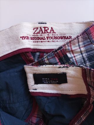 Bermuda cuadros Zara