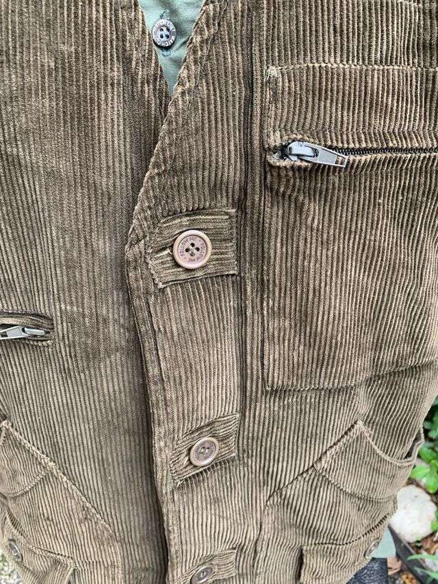 Gilet caccia velluto a coste marrone