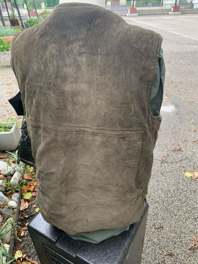 Gilet caccia velluto a coste marrone
