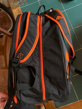 Paletero Adidas Negro Naranja Nuevo