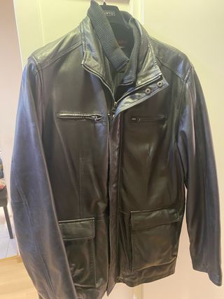 Parka de Piel Negra Torras Desmontable