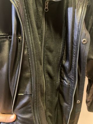 Parka de Piel Negra Torras Desmontable
