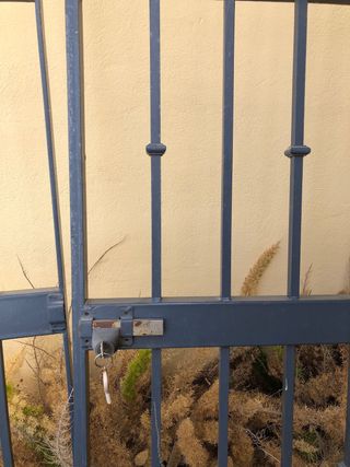 Puerta y reja de hierro