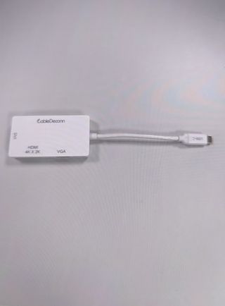 Adaptador Cabledeconn usb-c a VGA, HDMI y DVI