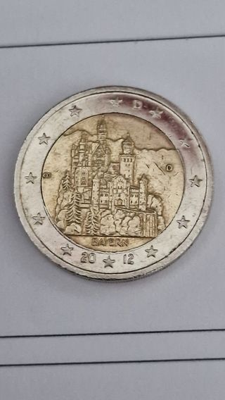 Moneda 2 Euros Bayern 2012 Castillo
