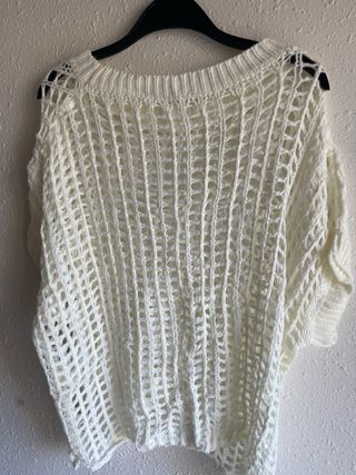 camiseta ganchillo blanco