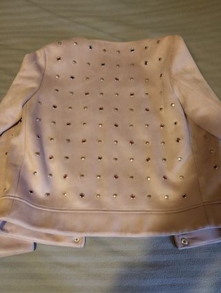 Chaqueta Zara Ante Tachuelas Rosa