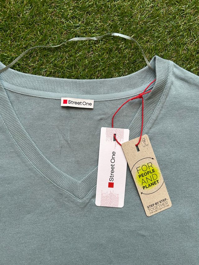 Street One Camiseta Verde Agua Punto Verano